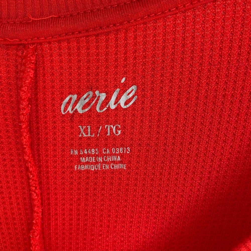 Aerie Bold Red Ribbed Chill Out